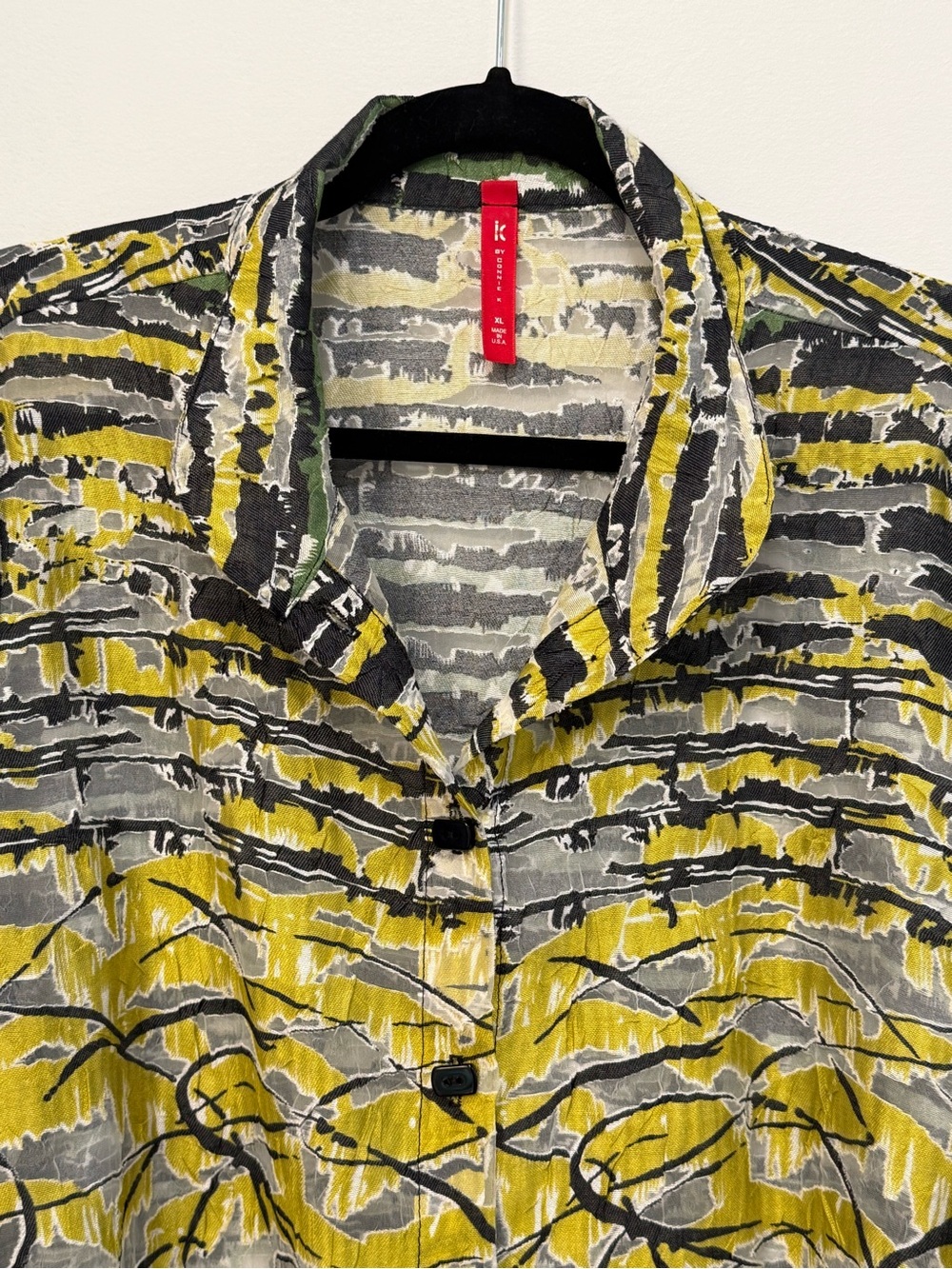 Vibrant Lightweight IC Collection Modern Mandarin Collar Button-Down Tunic XL - Picture 5 of 8